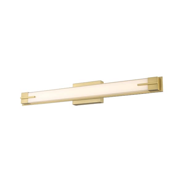 Chase 1 Light Vanity, 33in. W X 4.5in. H, Modern Gold